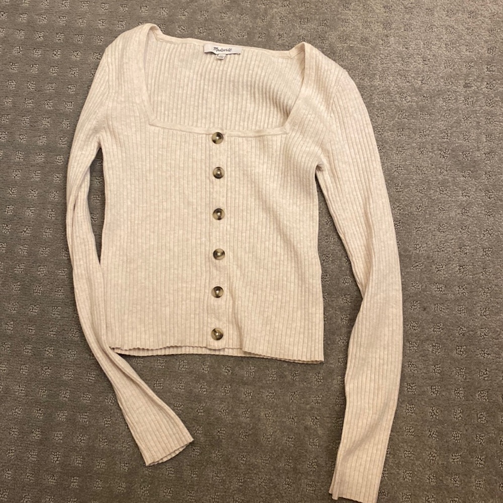 Madewell square neck light weight sweater
